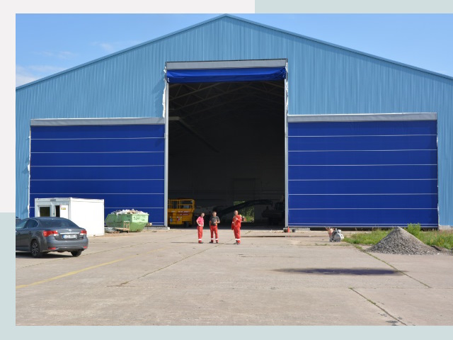 Ангарные ворота в Апшеронск от СтальСтрой-Пшр по цене 615 руб.